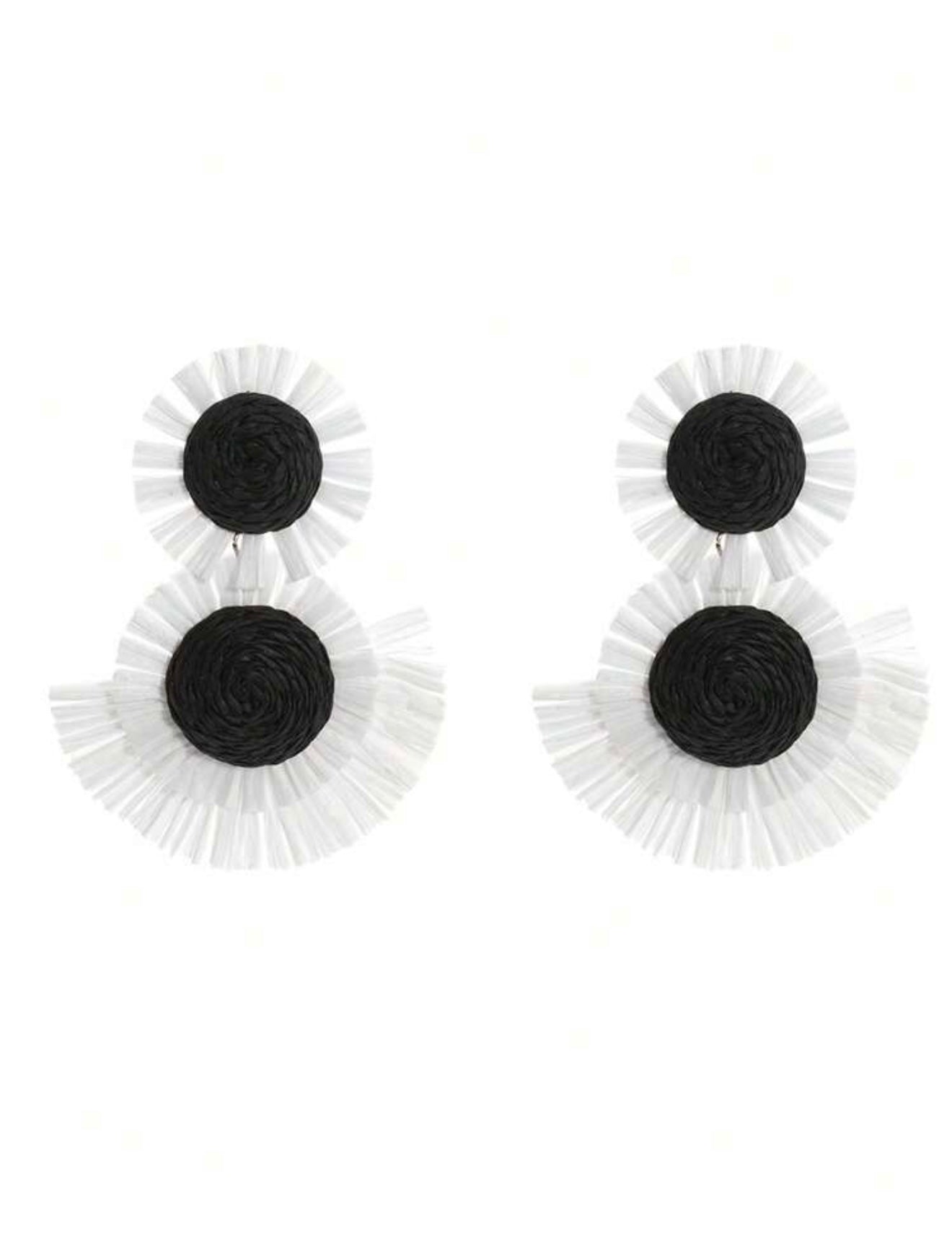 HAND WOVEN FLOWER EARRINGS