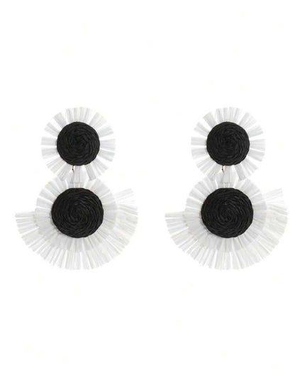 HAND WOVEN FLOWER EARRINGS