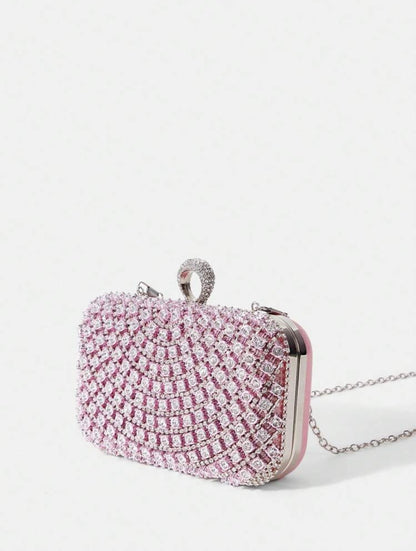 ELGANT DIAMOND SEQUIN BOX-SHAPED EVENING CLUTCH (Copy)