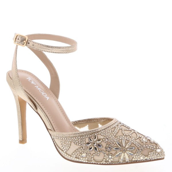 RHINESTONE SLINGBACK DRESS HEELS