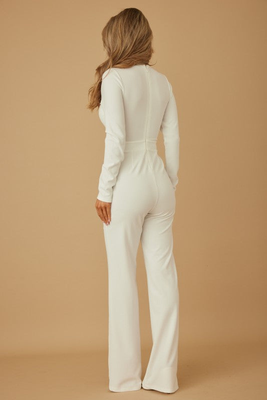 RHINESTONE V JUMPSUIT