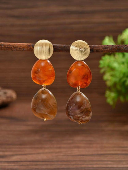 ELEGANT ASYMMETRICAL GEOMETRIC EARRINGS