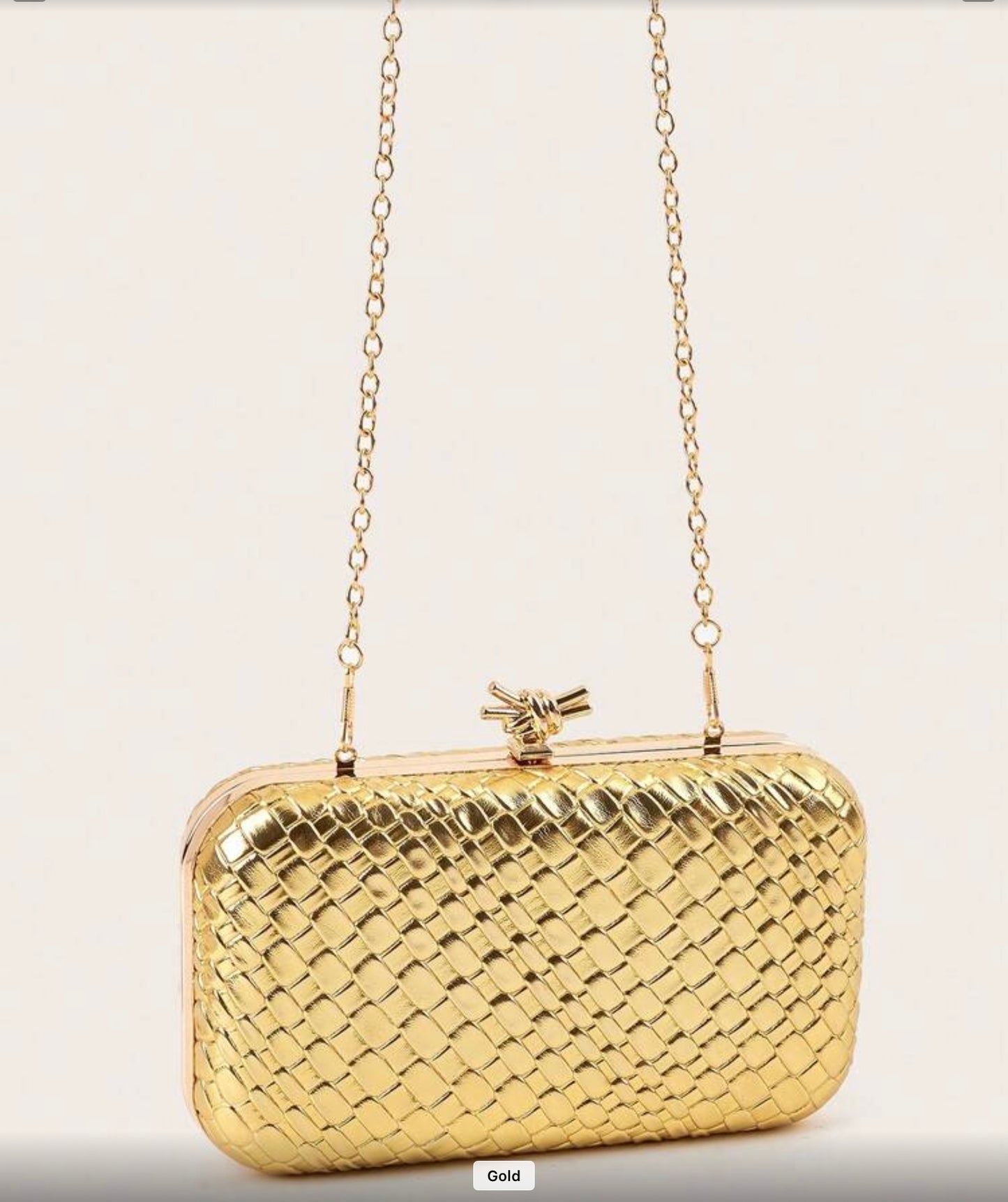TEXTURED LEATHER EVENING CLUTH BAG