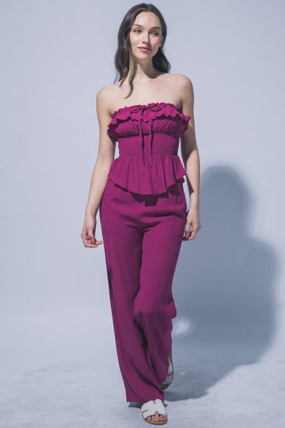 SMOCKED TUBE TOP