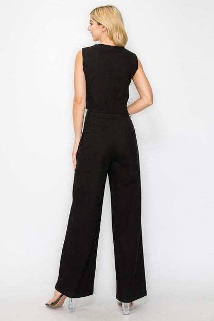 CROP TOP & WIDE LEG PANTS MATCHING SET