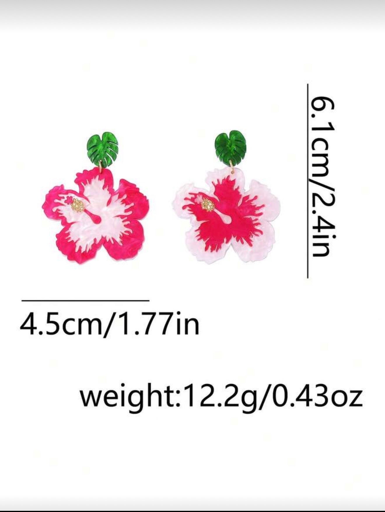 ACRYLIC FLOWER DROP EARRINGS