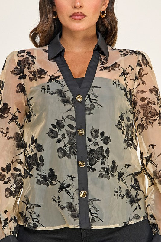 SLVLS GOLD BUTTON DETAIL TOP W/ PLEATED SKIRT DRESS (Copy)