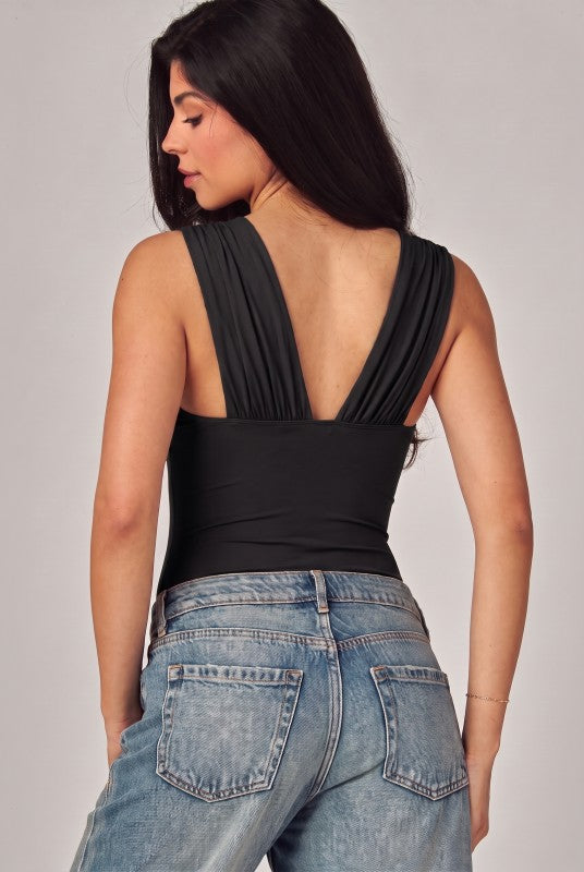 HARDWARE CONTOUR BODYSUIT WITH METAL DETAIL