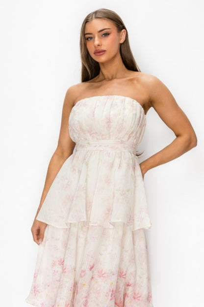 TUBE 3 TIERED MIDI DRESS