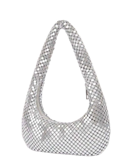 TOP HANDLE WOMEN METAL SHOULDER PARTY CLUTCH BAG