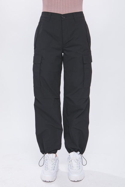 Cargo Pants With Elastic Waist Band