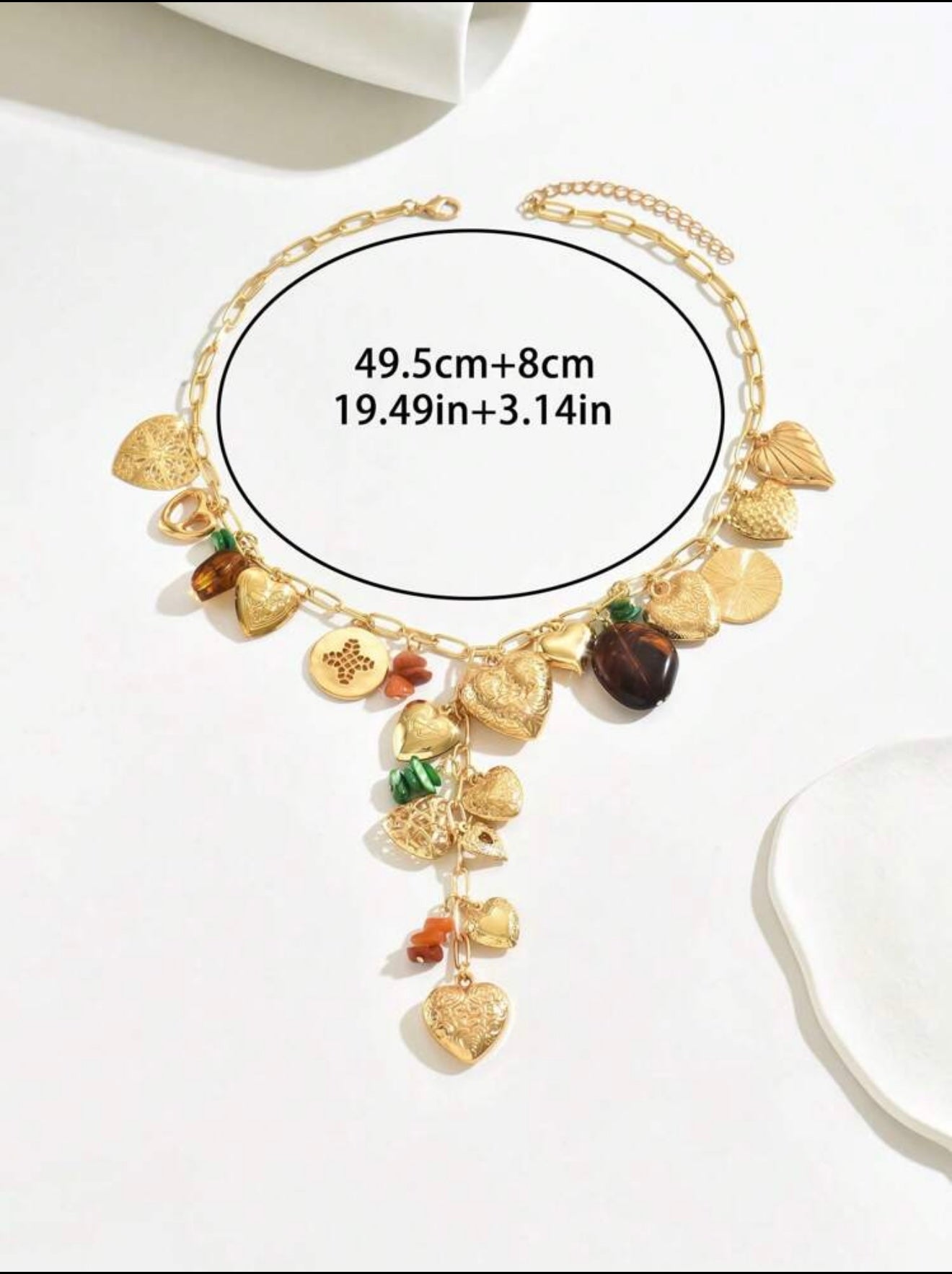 PREMIUM GOLD PENDANT Y NECKLACE