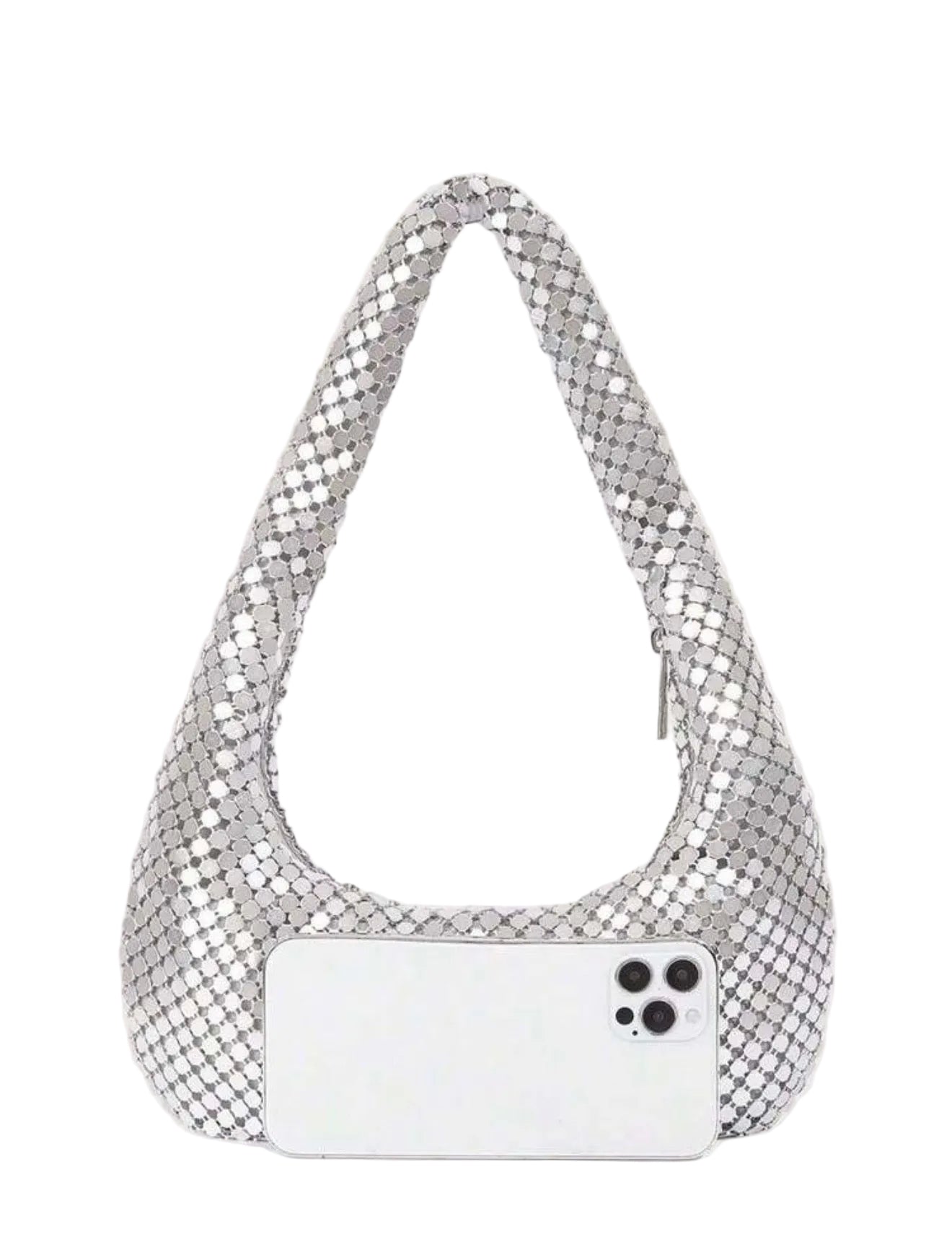TOP HANDLE WOMEN METAL SHOULDER PARTY CLUTCH BAG