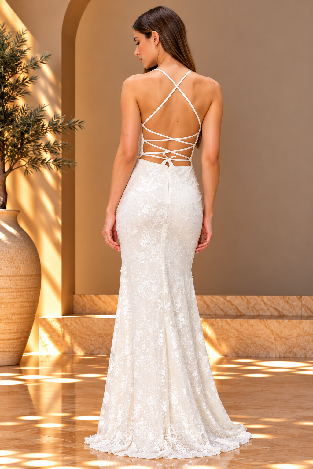 FLORAL SEQUIN APPLIQUÉ MAXI COCKTAIL DRESS
