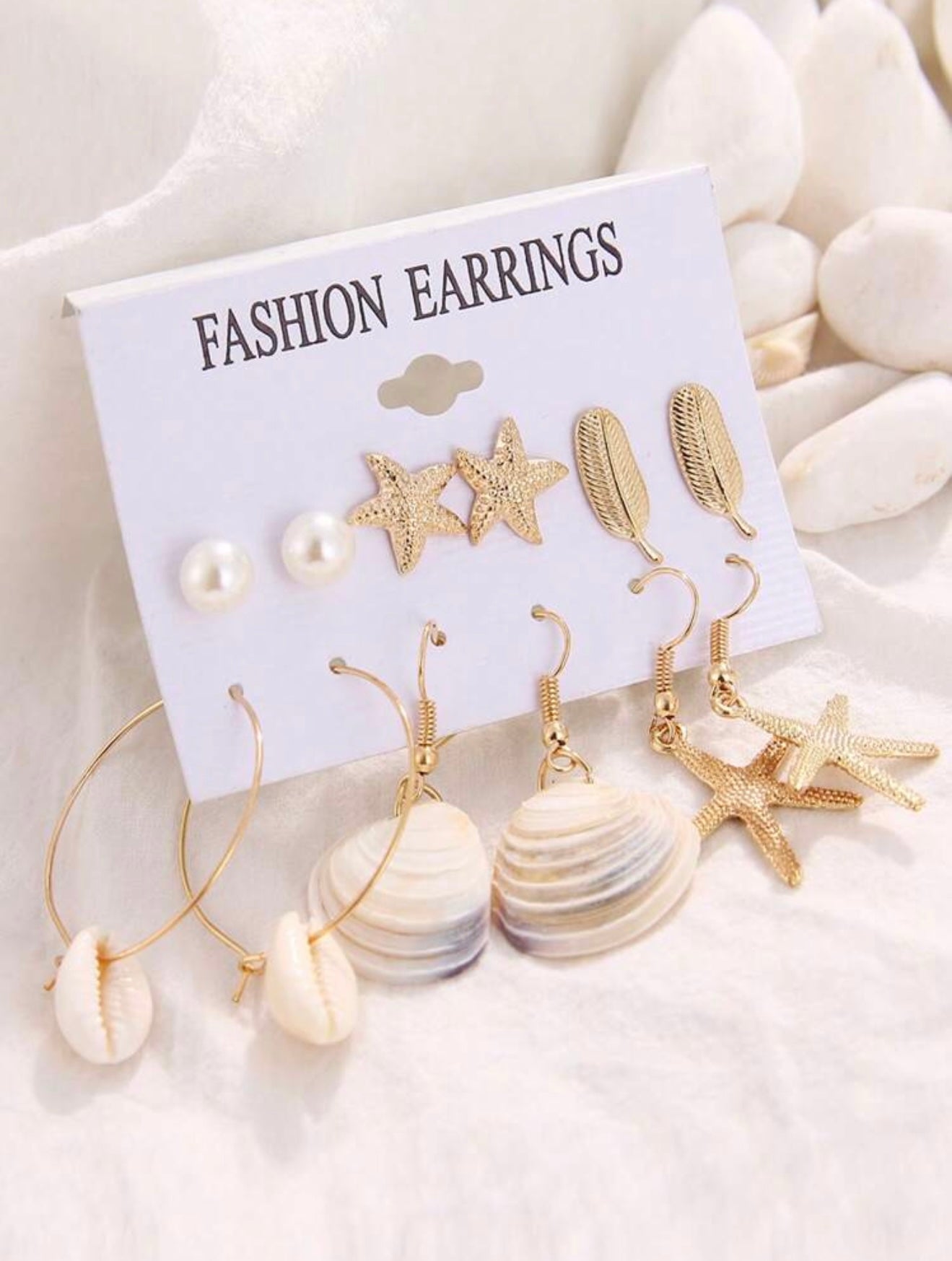 6 PAIRS SUMMER EARRINGS
