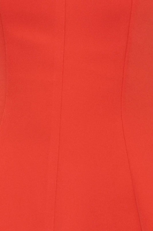 SOLID HALTER NECK MINI DRESS