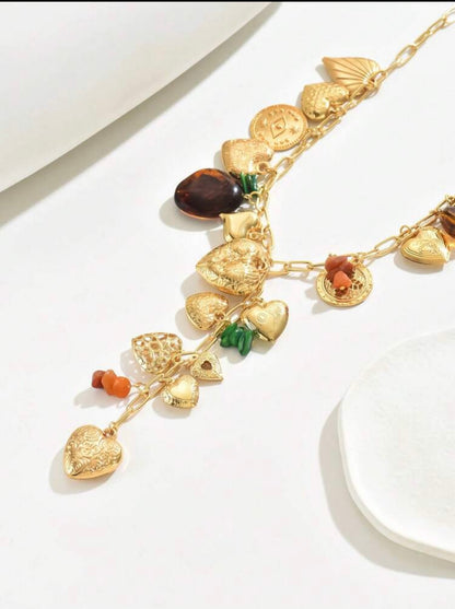 PREMIUM GOLD PENDANT Y NECKLACE