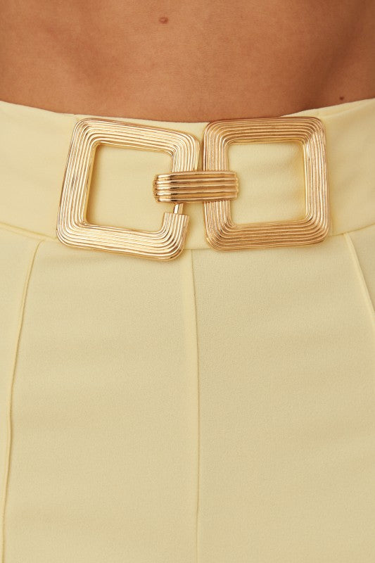 DRESSY OVERSIZED BUCKLE CHAIN PANTS