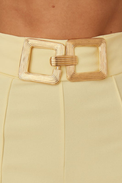 DRESSY OVERSIZED BUCKLE CHAIN PANTS