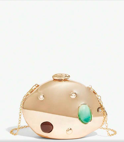 LUXURY HARD SHELL BOX SHAPED EVENING CLUTCH