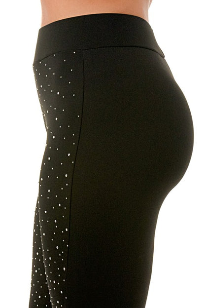 FLARED SEQUINED PANTS