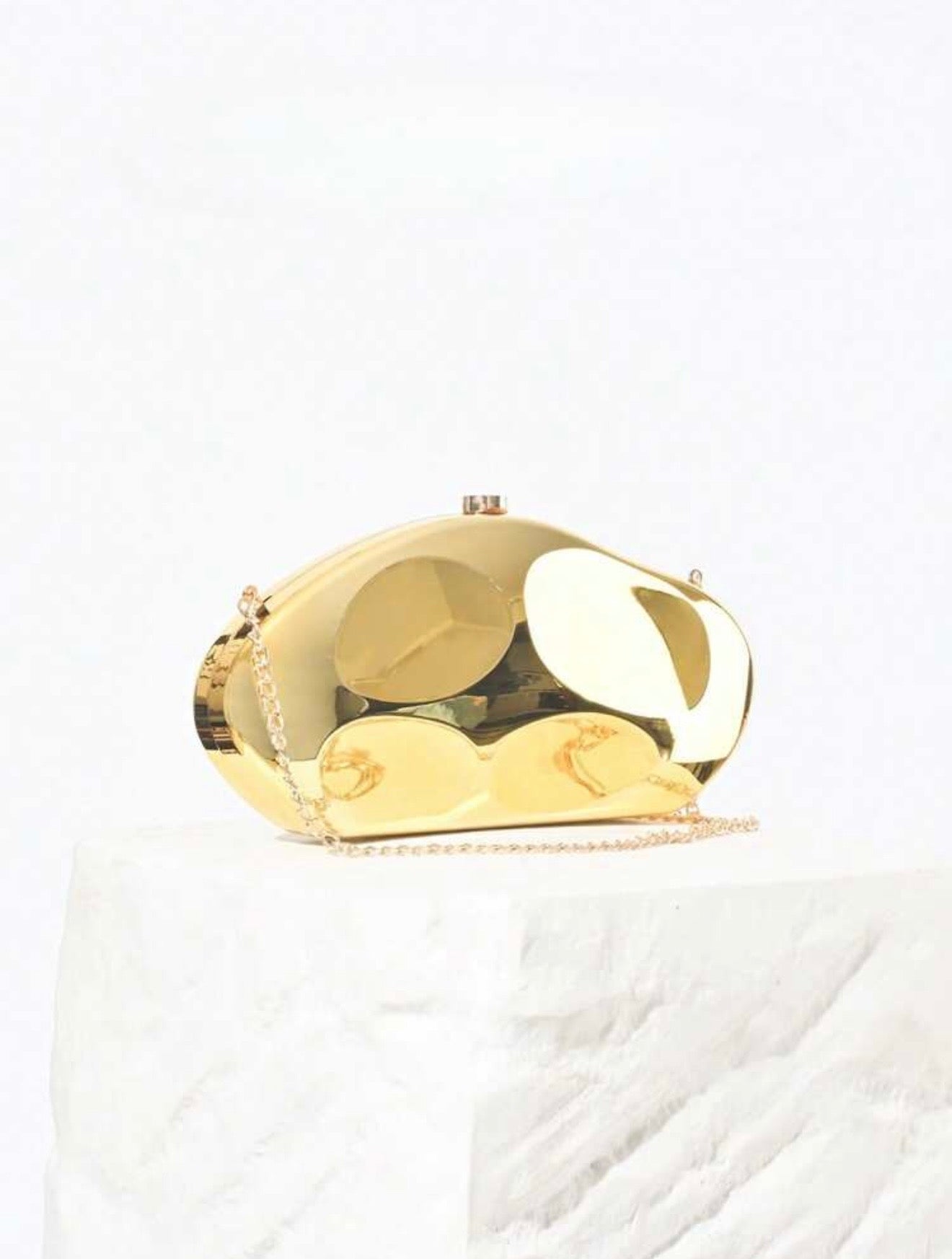 SCULPTURAL HEAVY DUTY EVENING CLUTCH BAG