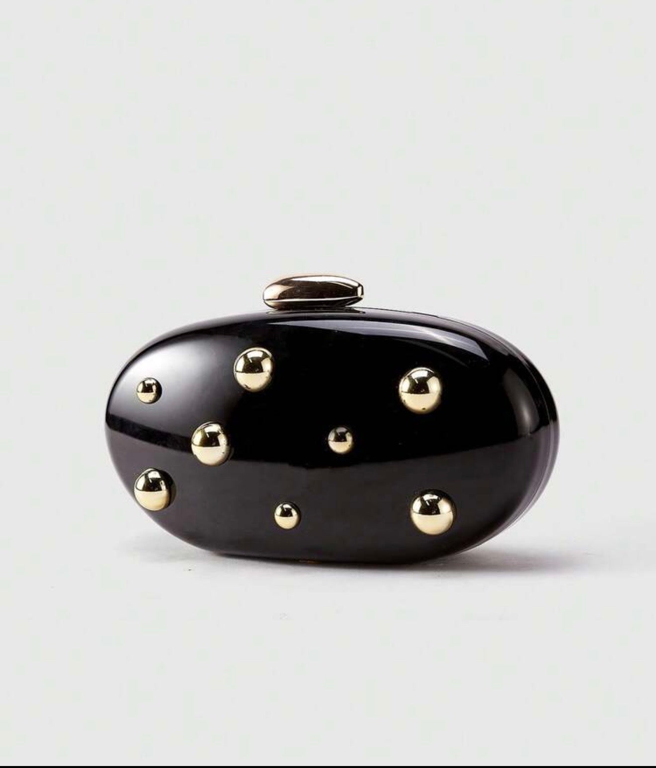 ROUND HARD SHELL CLUTCH EVENING BAG WITH CHAIN