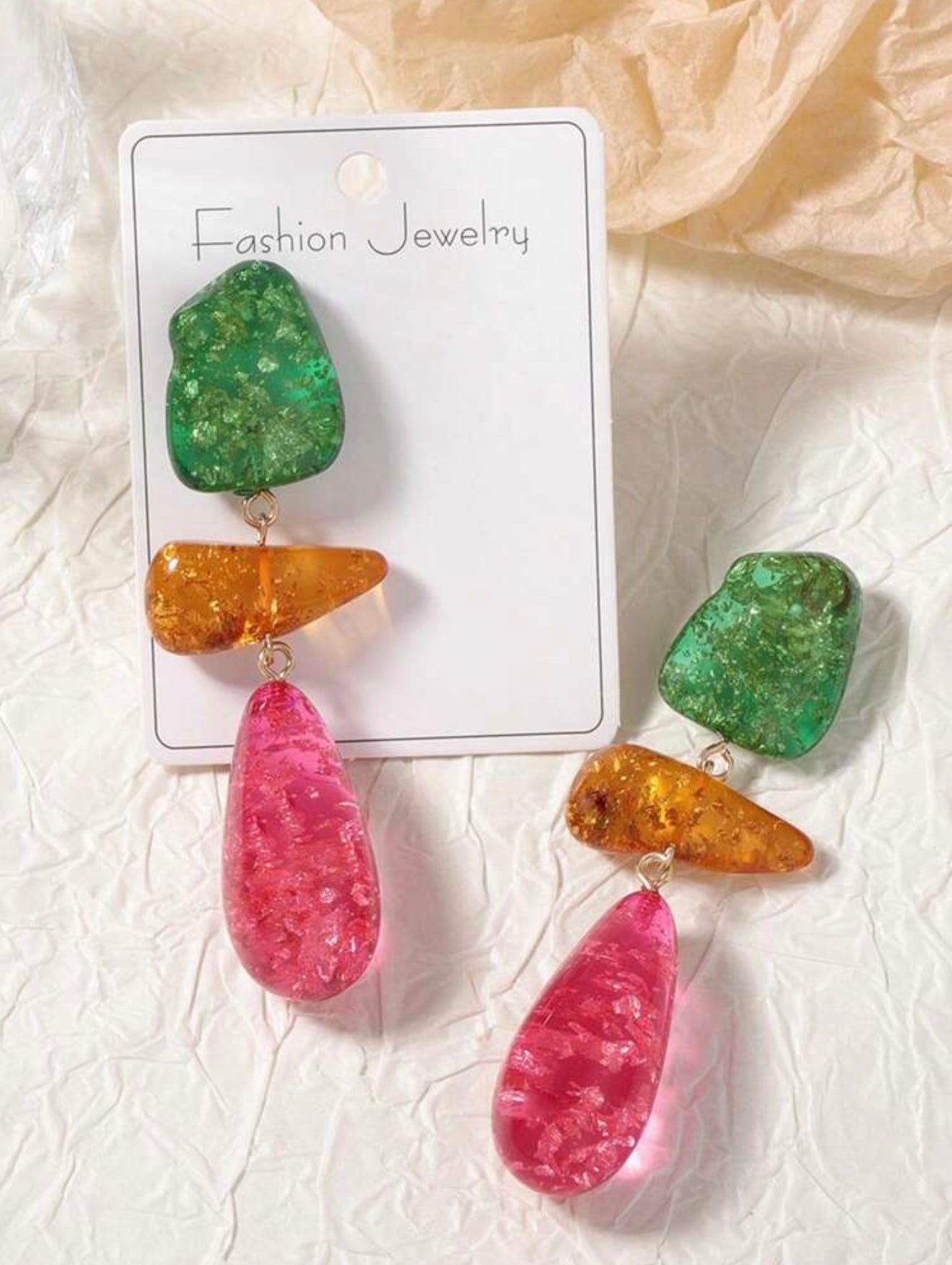 COLOR RESIGN EARRINGS