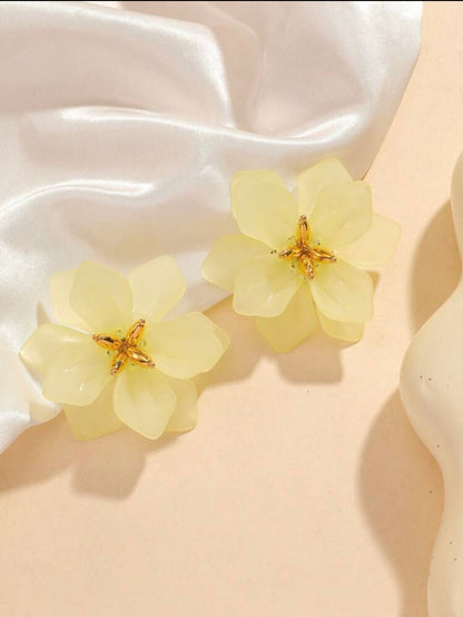 VINTAGE DOUBLE LAYER FLOWER EARRINGS