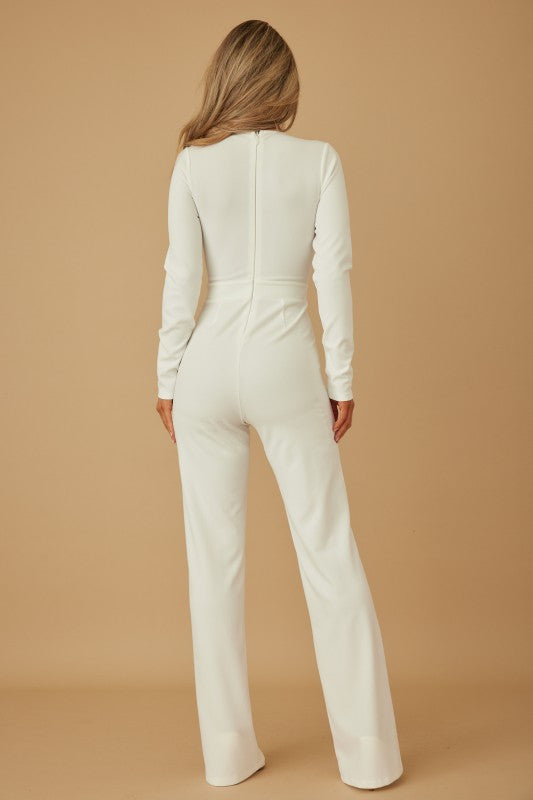 RHINESTONE V JUMPSUIT