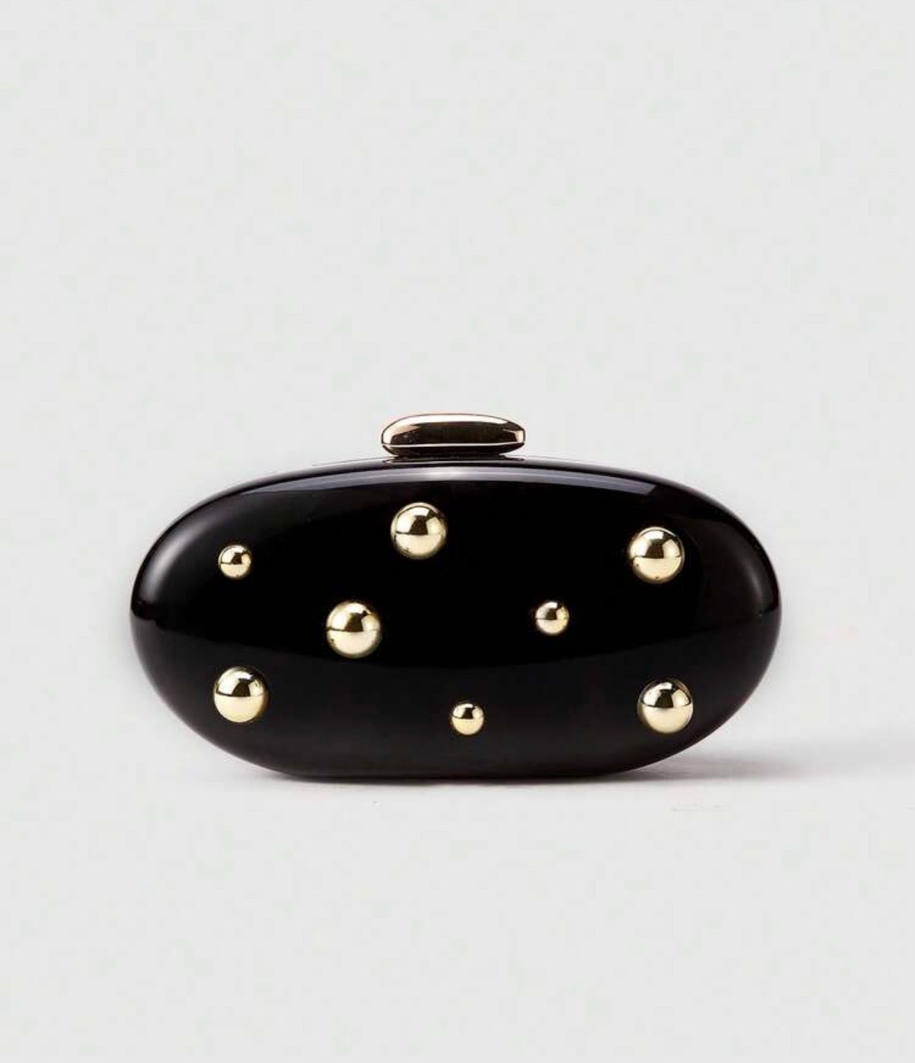 ROUND HARD SHELL CLUTCH EVENING BAG WITH CHAIN
