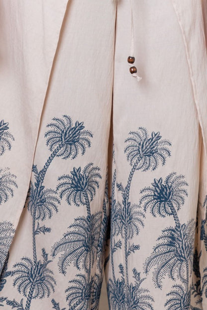 HALTER TOP AND FRONT TIE PANTS SET