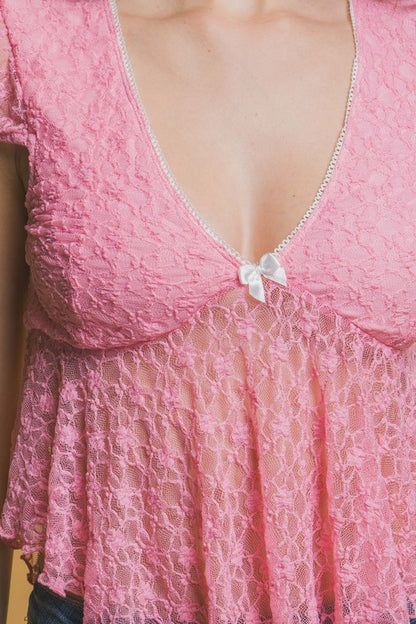 SHEER LACE TOP
