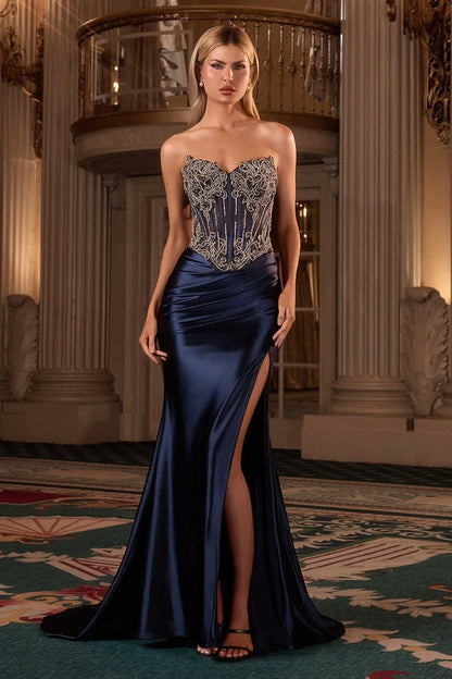 CRYSTAL EMBELLISHED CORSET COCKTAIL DRESS