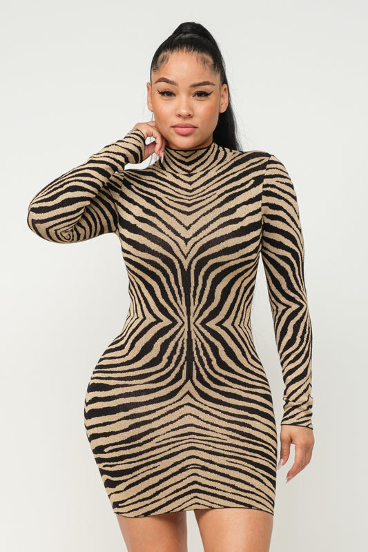 AMINAL JACQUARD MINI Knit DRESS WITH LUREX