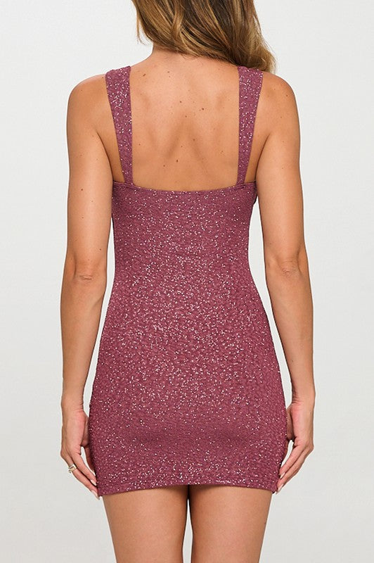 GLITTER MINI DRESS