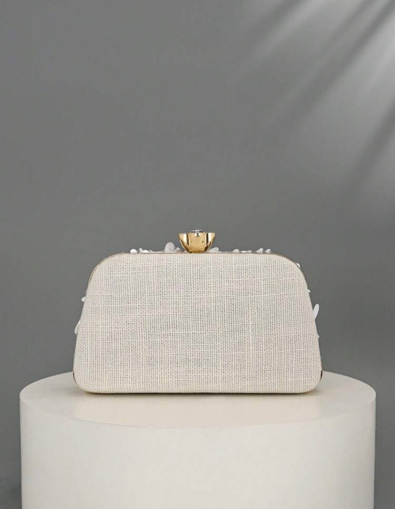 FLORAL PATTERN SEQUINED EVENING CLUTCH BAG