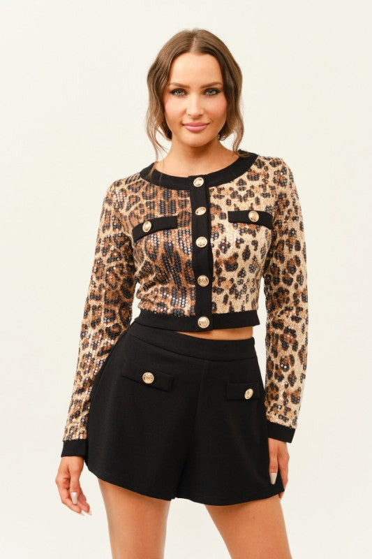 CROPPED TOP AND HIGH WAIST SHORTS SET