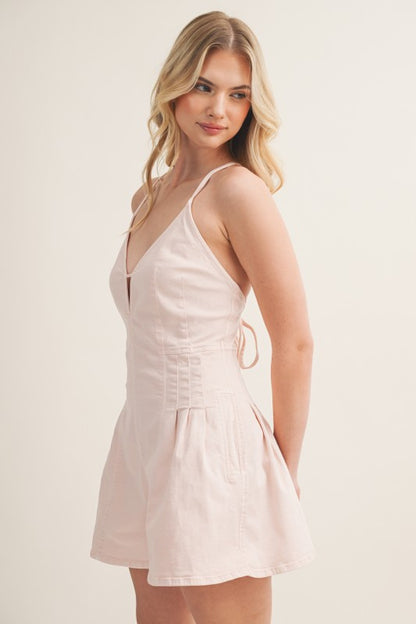 BACKLESS STRAPPY FLARE ROMPER