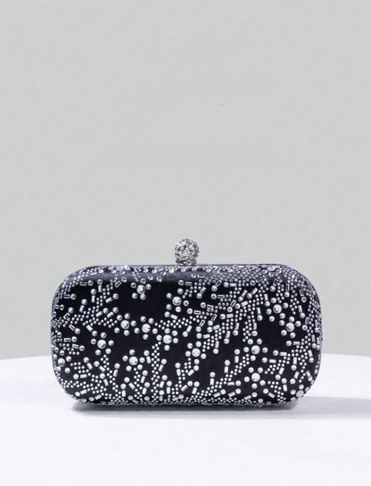 FLORAL SEQUIN EVENING CLUTCH BAG