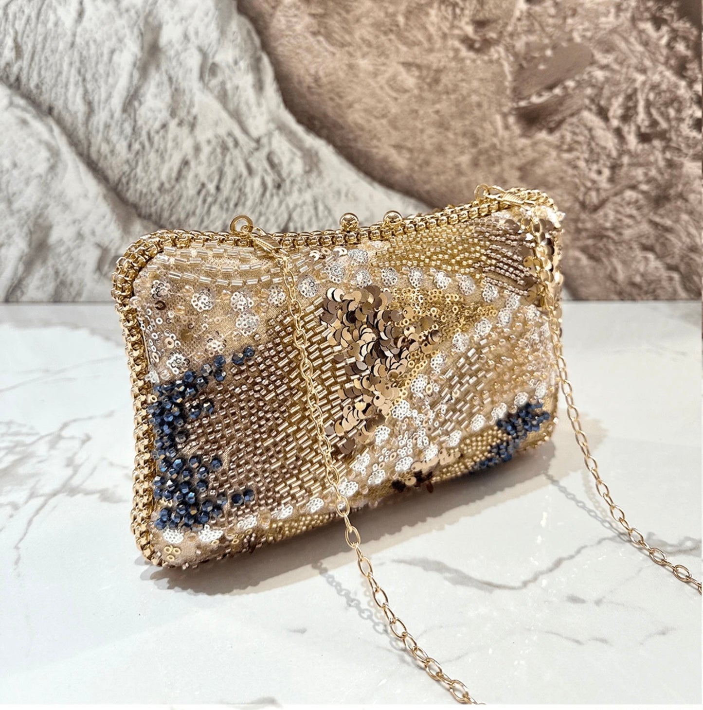 LUXURY RHINESTONE EVENING CLUTCH BAG