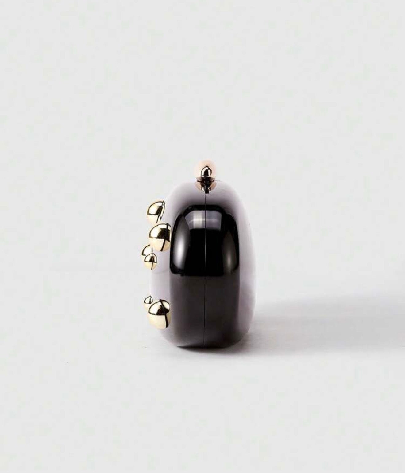 ROUND HARD SHELL CLUTCH EVENING BAG WITH CHAIN
