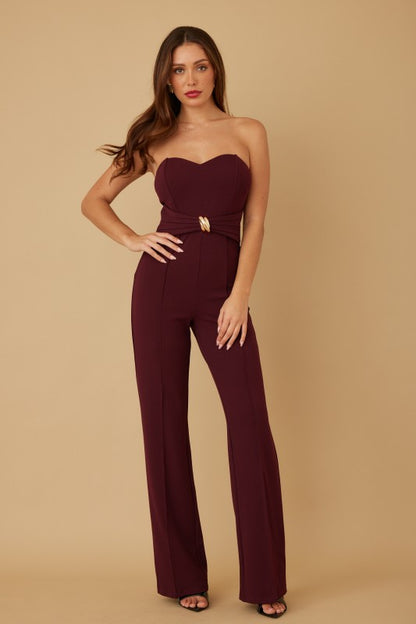STRAPLESS BINDING LAYER JUMPSUIT