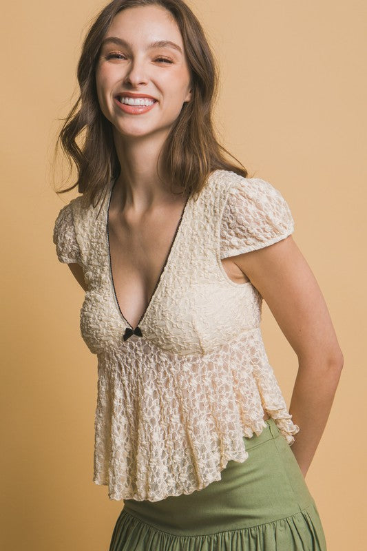 SHEER LACE TOP