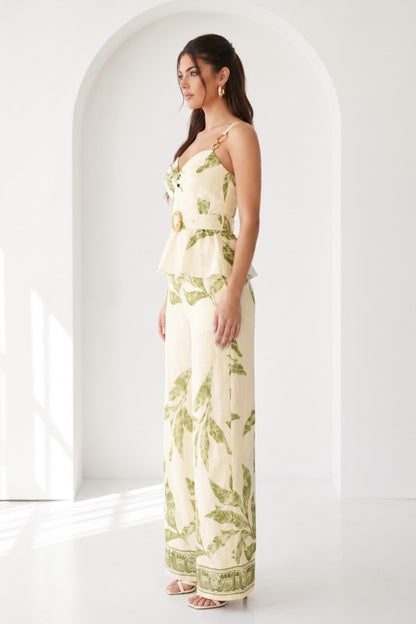 PRINTED  SUMMER TOP PANTS SET