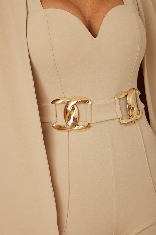 SHOULDER CAPE JUMPSUIT