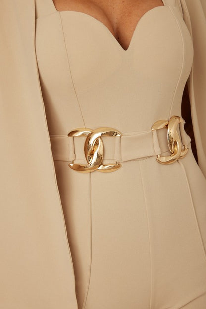 SHOULDER CAPE JUMPSUIT