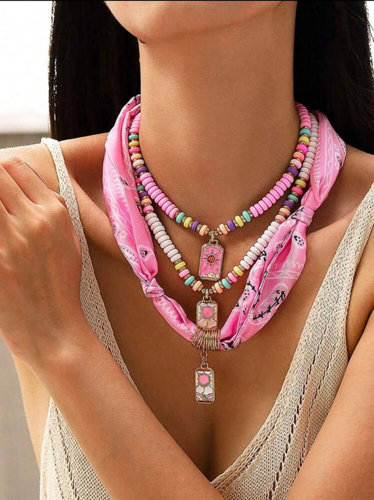 3 PCS NECKLACES SET