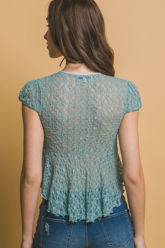SHEER LACE TOP