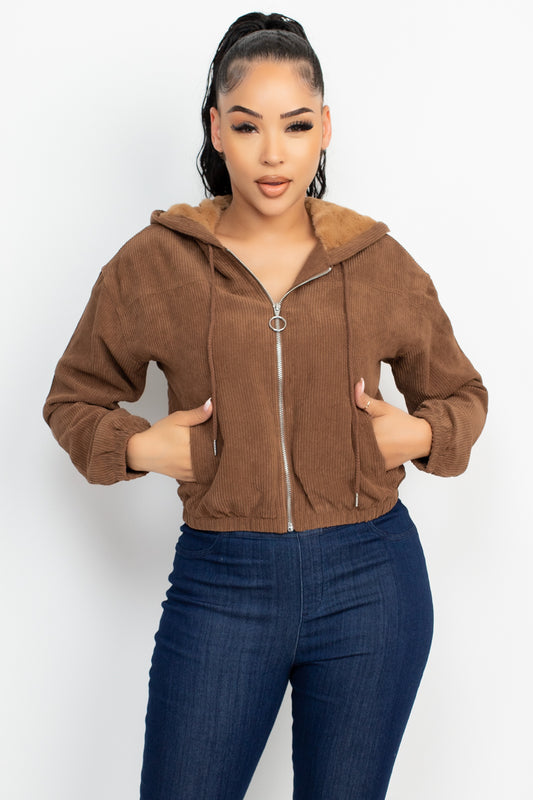 HOODIE CORDUROY JACKET